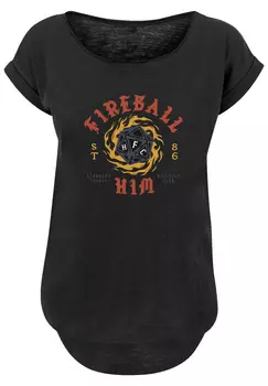 Футболка F4NT4STIC Stranger Things Fireball Dice 86 Netflix TV Series, черный
