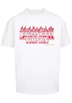 Футболка F4NT4STIC Stranger Things Flames Netflix TV Series, белый