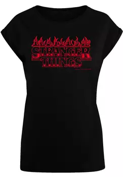 Футболка F4NT4STIC Stranger Things Flames Netflix TV Series, черный