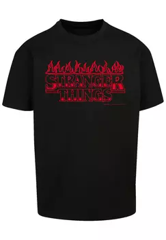 Футболка F4NT4STIC Stranger Things Flames Netflix TV Series, черный