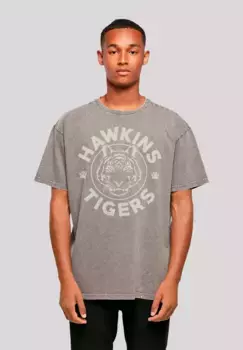 Футболка F4NT4STIC "Stranger Things Hawkins Grey Tiger Netflix", премиум качество, цвет Asphalt