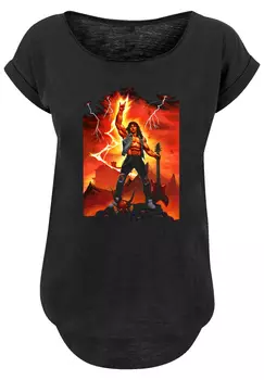 Футболка F4NT4STIC Stranger Things Hell Guitar DTG Netflix TV Series, черный