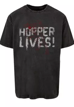 Футболка F4NT4STIC Stranger Things Hoppers Live Netflix TV Series, черный