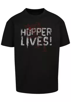 Футболка F4NT4STIC Stranger Things Hoppers Live Netflix TV Series, черный