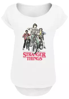 Футболка F4NT4STIC Stranger Things Retro Bikers Netflix TV Series, белый