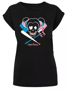 Футболка F4NT4STIC Suicide Squad Harley Quinn Skull Emblem, черный