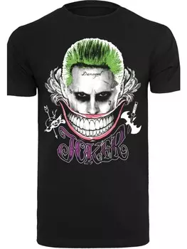 Футболка F4NT4STIC Suicide Squad Joker Coloured Smile, черный