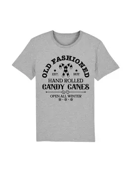 Футболка F4NT4STIC T-Shirt Cany Canes Retro Weihnachts Sign, пятнистый серый