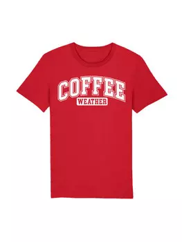 Футболка F4NT4STIC T-Shirt Coffee Weather Winter Holiday Weihnachten, красный