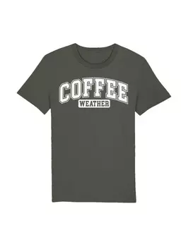Футболка F4NT4STIC T-Shirt Coffee Weather Winter Holiday Weihnachten, хаки