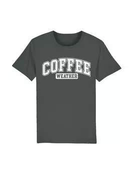 Футболка F4NT4STIC T-Shirt Coffee Weather Winter Holiday Weihnachts, антрацит