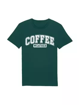 Футболка F4NT4STIC T-Shirt Coffee Weather Winter Holiday Weihnachts, цвет glazed green