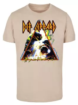 Футболка F4NT4STIC T-Shirt Def Leppard Hysteria, песочный