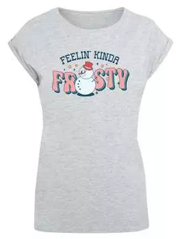 Футболка F4NT4STIC T-Shirt Feelin Kinda Frosty Snowman, пятнистый серый
