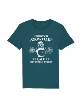 Футболка F4NT4STIC T-Shirt Frostys Snowflake Cafe Retro Weihnachten, цвет stargazer