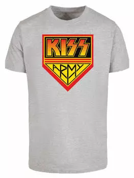Футболка F4NT4STIC T-Shirt Kiss Army Logo, пятнистый серый