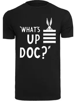 Футболка F4NT4STIC T-Shirt Looney Tunes Bugs Bunny What's Up Doc Stripes, черный