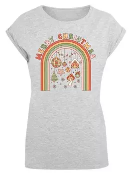 Футболка F4NT4STIC T-Shirt Merry Weihnachten Cozy Vibes, пятнистый серый