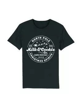 Футболка F4NT4STIC T-Shirt Milk and Cookie Bakery Retro Weihnachten, черный