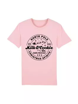 Футболка F4NT4STIC T-Shirt Milk and Cookie Bakery Retro Weihnachten, цвет cotton pink