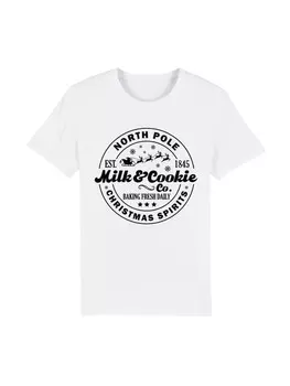 Футболка F4NT4STIC T-Shirt Milk and Cookie Bakery Retro Weihnachten, белый