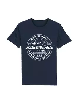 Футболка F4NT4STIC T-Shirt Milk and Cookie Bakery Retro Weihnachten, цвет french navy