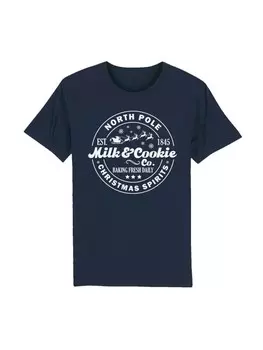Футболка F4NT4STIC T-Shirt Milk and Cookie Bakery Retro Weihnachten, цвет french navy