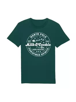 Футболка F4NT4STIC T-Shirt Milk and Cookie Bakery Retro Weihnachten, цвет glazed green