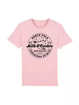 Футболка F4NT4STIC T-Shirt Milk and Cookie Bakery Retro Weihnachten, цвет cotton pink