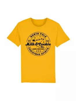 Футболка F4NT4STIC T-Shirt Milk and Cookie Bakery Retro Weihnachten, цвет spectra yellow