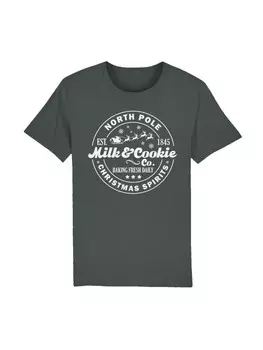 Футболка F4NT4STIC T-Shirt Milk and Cookie Bakery Retro Weihnachten, антрацит