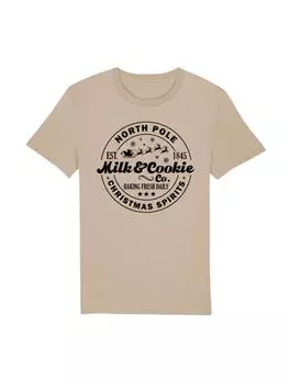 Футболка F4NT4STIC T-Shirt Milk and Cookie Bakery Retro Weihnachten, цвет desert dust