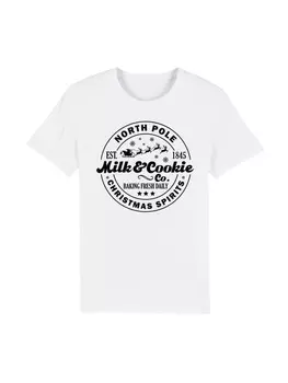 Футболка F4NT4STIC T-Shirt Milk and Cookie Bakery Retro Weihnachten, белый