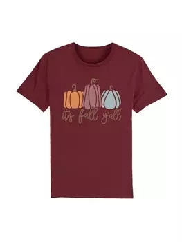 Футболка F4NT4STIC T-Shirt Pumpkins Krbis its Fall Herbst yall, цвет burgundy