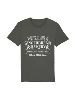 Футболка F4NT4STIC T-Shirt Santas Gingerbread Bakery Weihnachten, хаки
