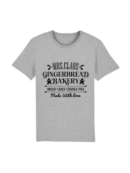 Футболка F4NT4STIC T-Shirt Santas Gingerbread Bakery Weihnachten, пятнистый серый