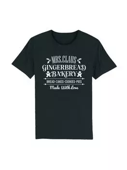 Футболка F4NT4STIC T-Shirt Santas Gingerbread Bakery Weihnachten, черный