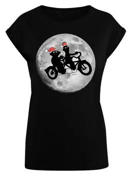 Футболка F4NT4STIC T-Shirt Sesamstrasse Ernie & Bert Weihnachten, черный