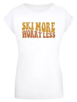 Футболка F4NT4STIC T-Shirt Ski More Worry Less, белый