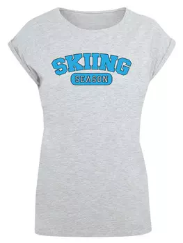 Футболка F4NT4STIC T-Shirt Skiing Season Winter Sport, пятнистый серый
