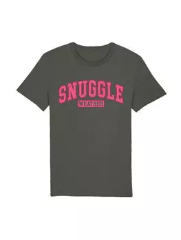 Футболка F4NT4STIC T-Shirt Snuggle Weather Cozy Winter Holiday, хаки