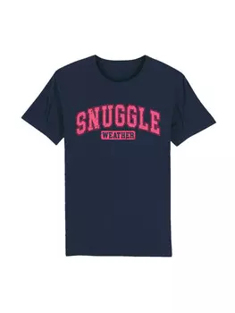 Футболка F4NT4STIC T-Shirt Snuggle Weather Cozy Winter Holiday, цвет french navy