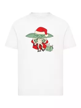 Футболка F4NT4STIC T-Shirt Star Wars Grogu To You XMAS, белый