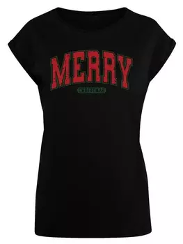 Футболка F4NT4STIC T-Shirt Weihnachten Varsity Retro, черный