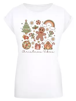 Футболка F4NT4STIC T-Shirt Weihnachten Vibes Cozy Cute Winter, белый