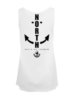 Футболка F4NT4STIC Tanktop North Anchor Knut & Jan Hamburg, белый