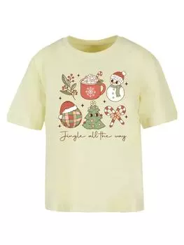 Футболка F4NT4STIC Tee Jingle All The Way Weihnachten Groove, цвет softyellow