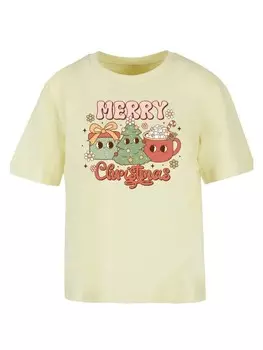 Футболка F4NT4STIC Tee Merry Weihnachten Cozy And Cute, цвет softyellow