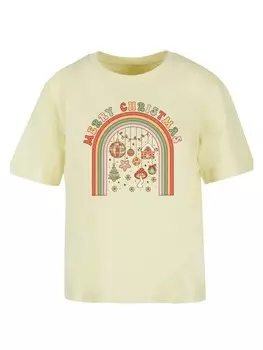 Футболка F4NT4STIC Tee Merry Weihnachten Cozy Vibes, цвет softyellow