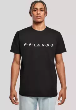 Футболка F4NT4STIC "Текстовый логотип сериала FRIENDS", мужская, товары премиум-класса, стандартного кроя, базовая модель, с принтом, черный